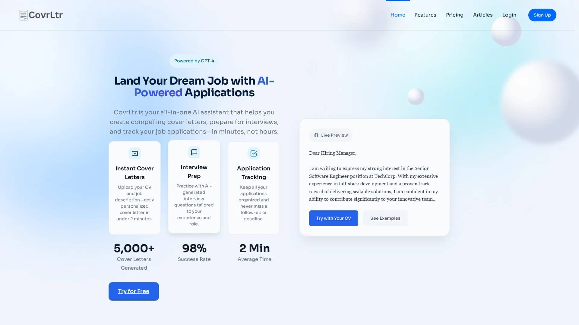 covrltr homepage
