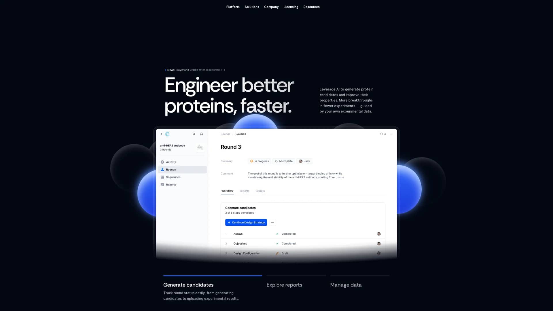 cradle homepage