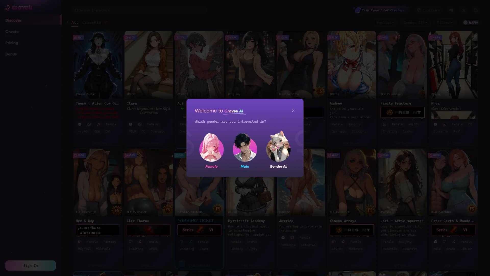 craveu-ai homepage