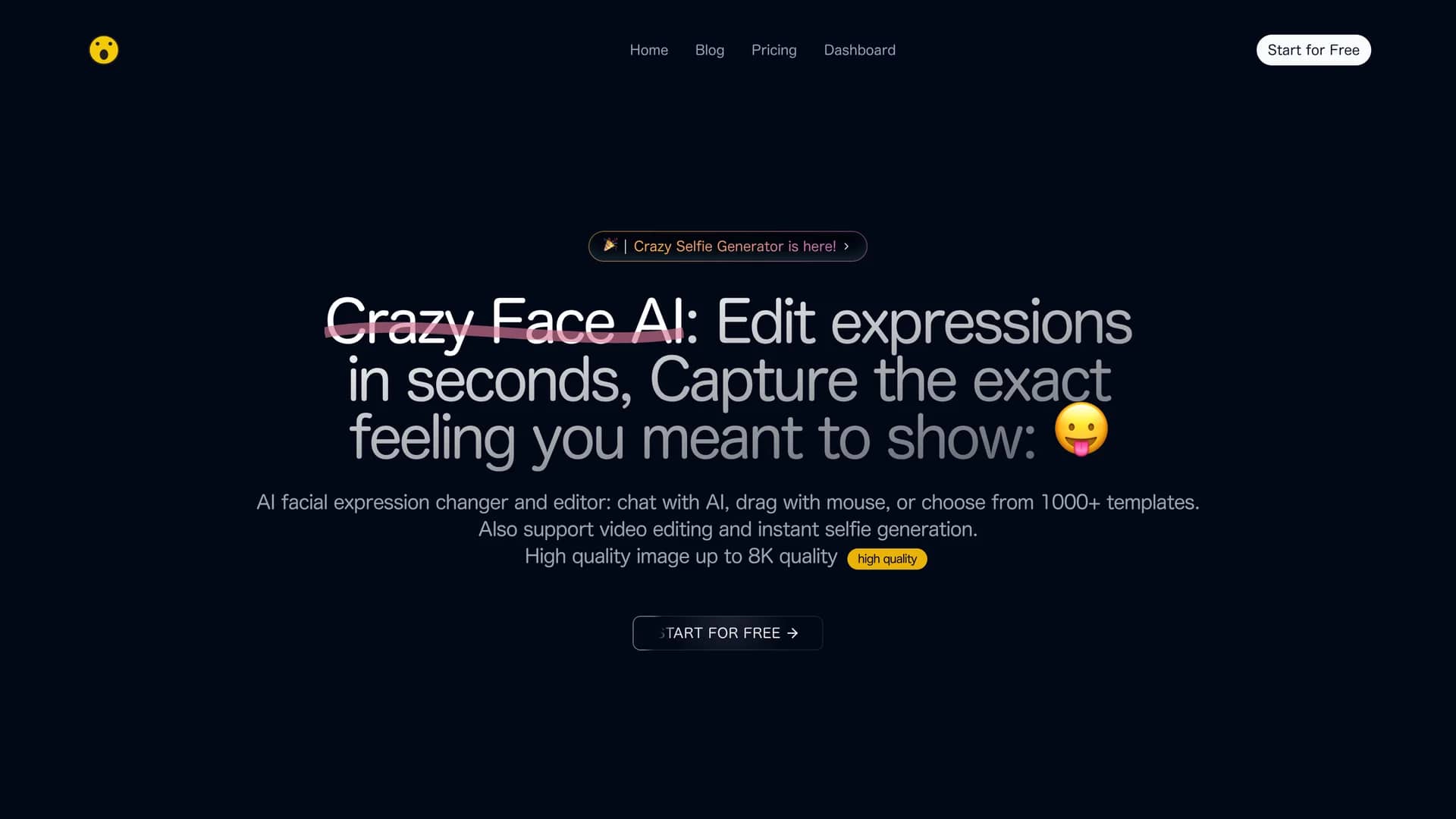 crazyface homepage