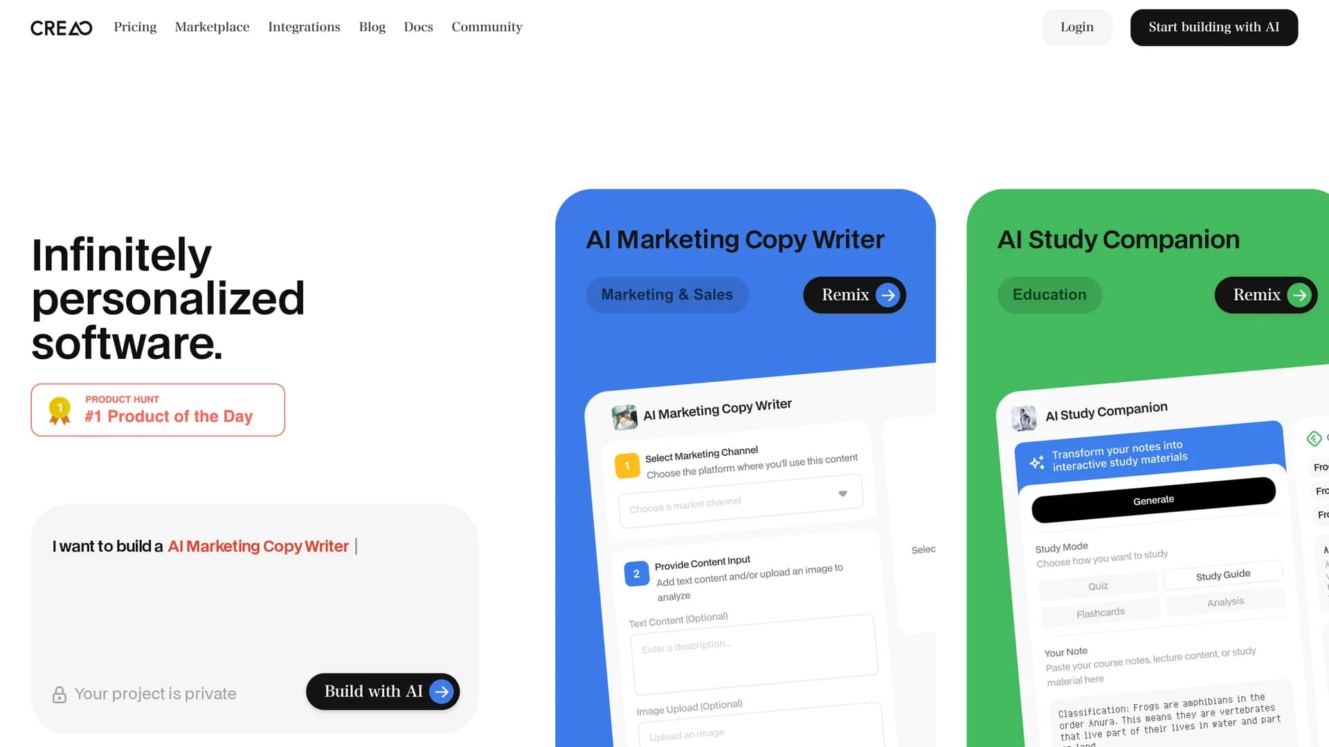 creao homepage
