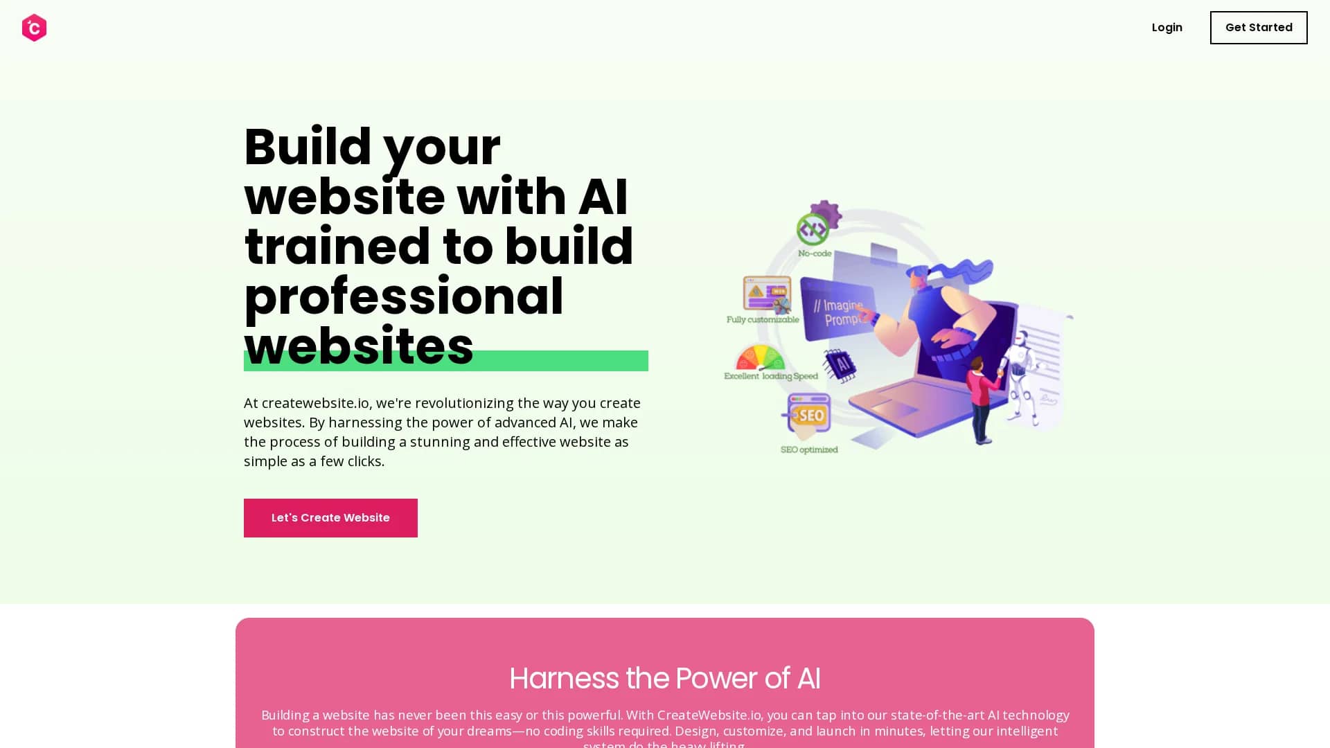 createwebsite-io homepage