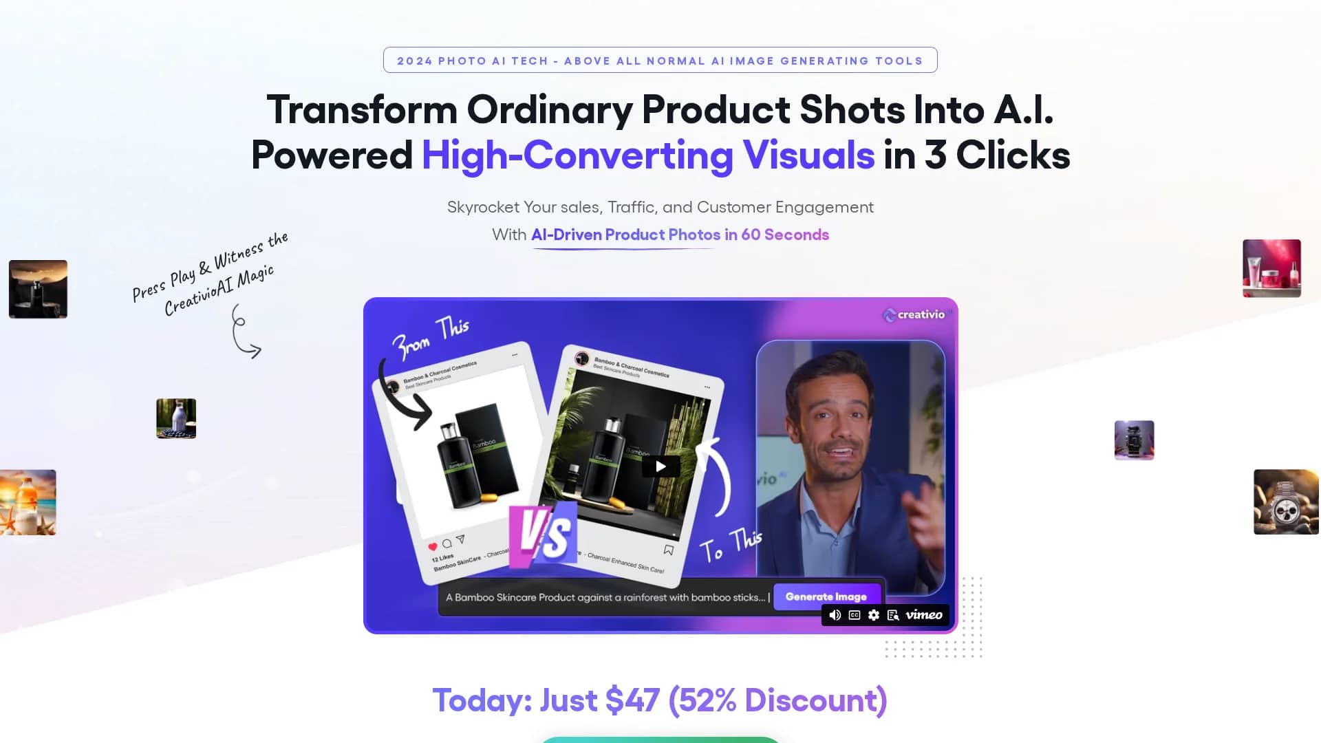 creativio-ai homepage