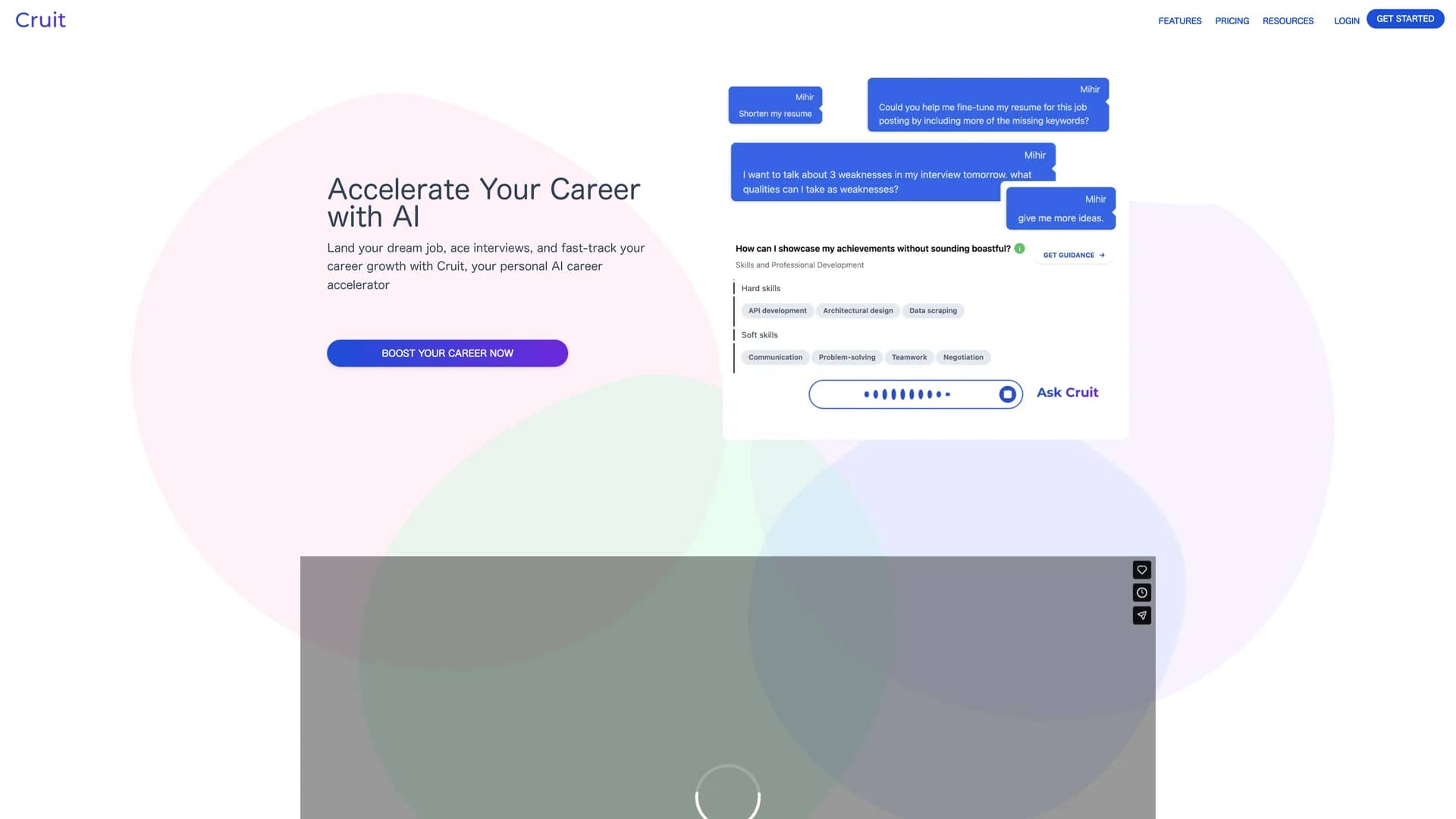 cruit homepage