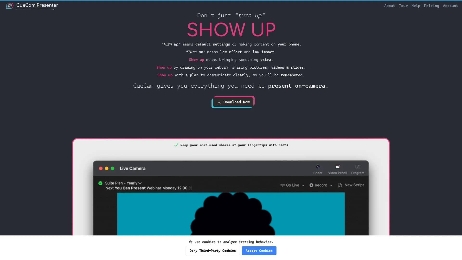 cuecam-presenter homepage
