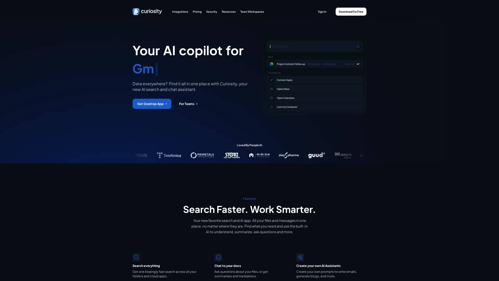 curiosity-ai homepage