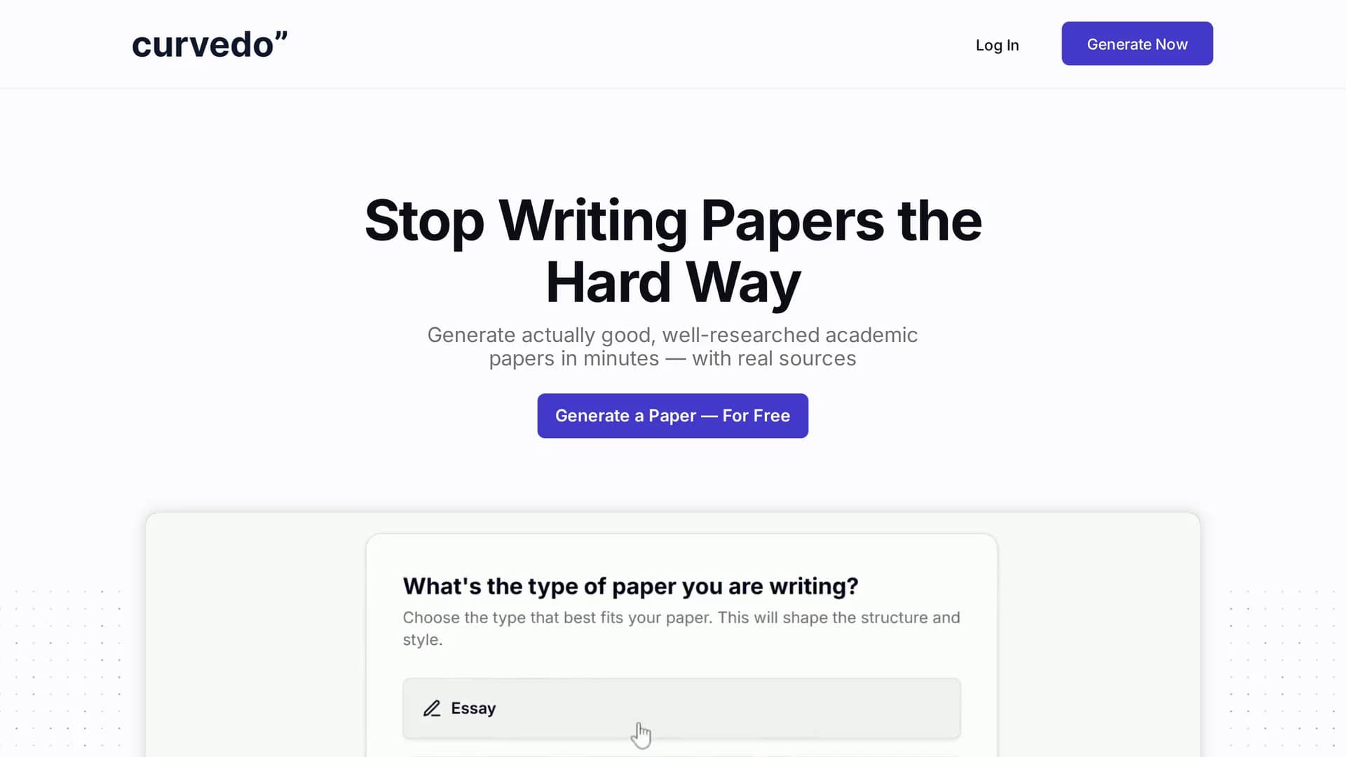 curvedo homepage
