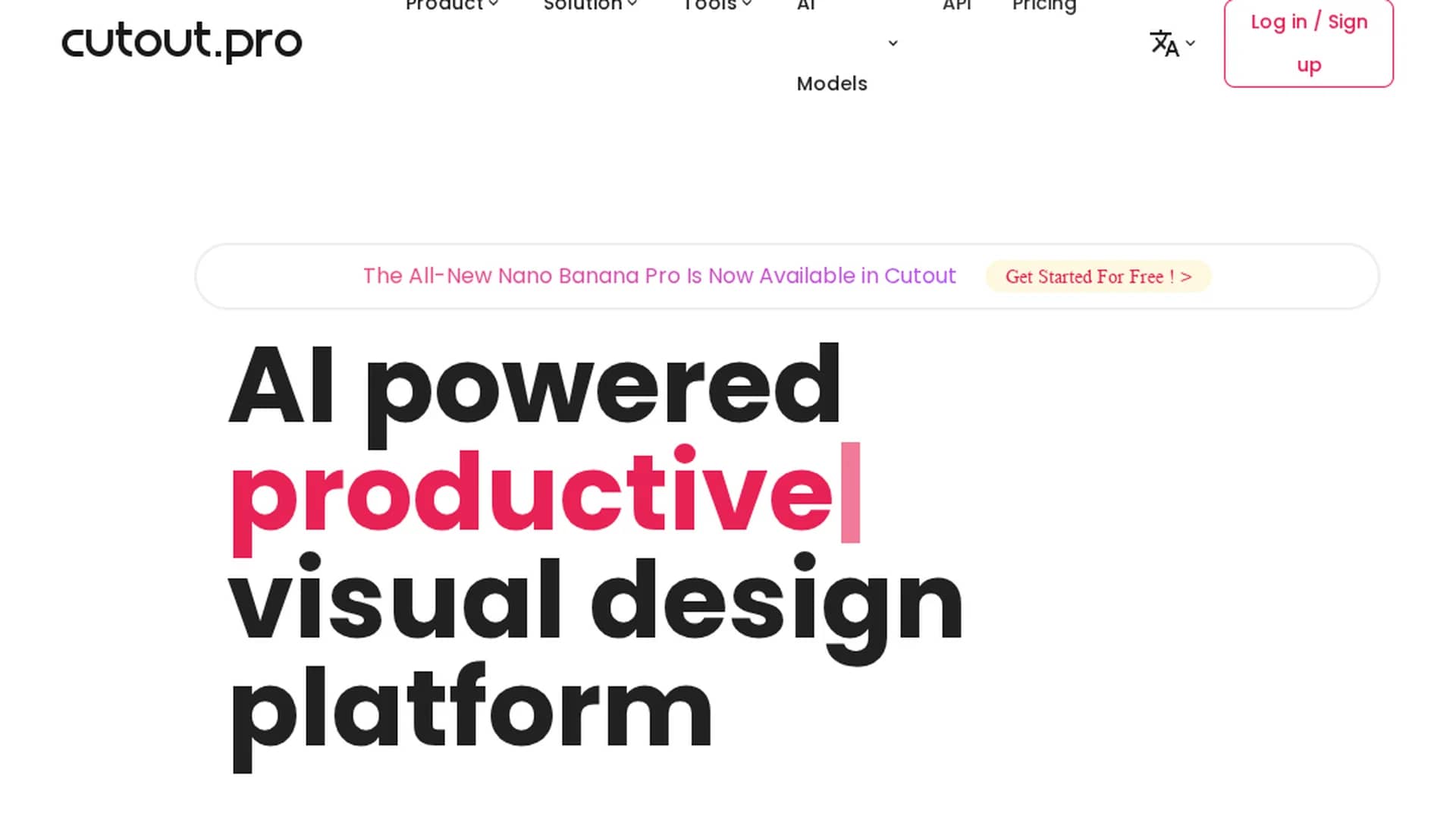 cutout-pro homepage