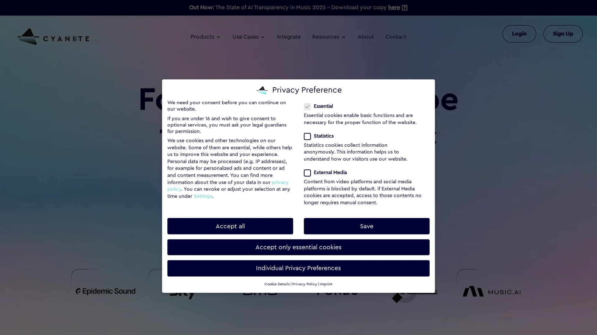 cyanite-s-free-text-search homepage