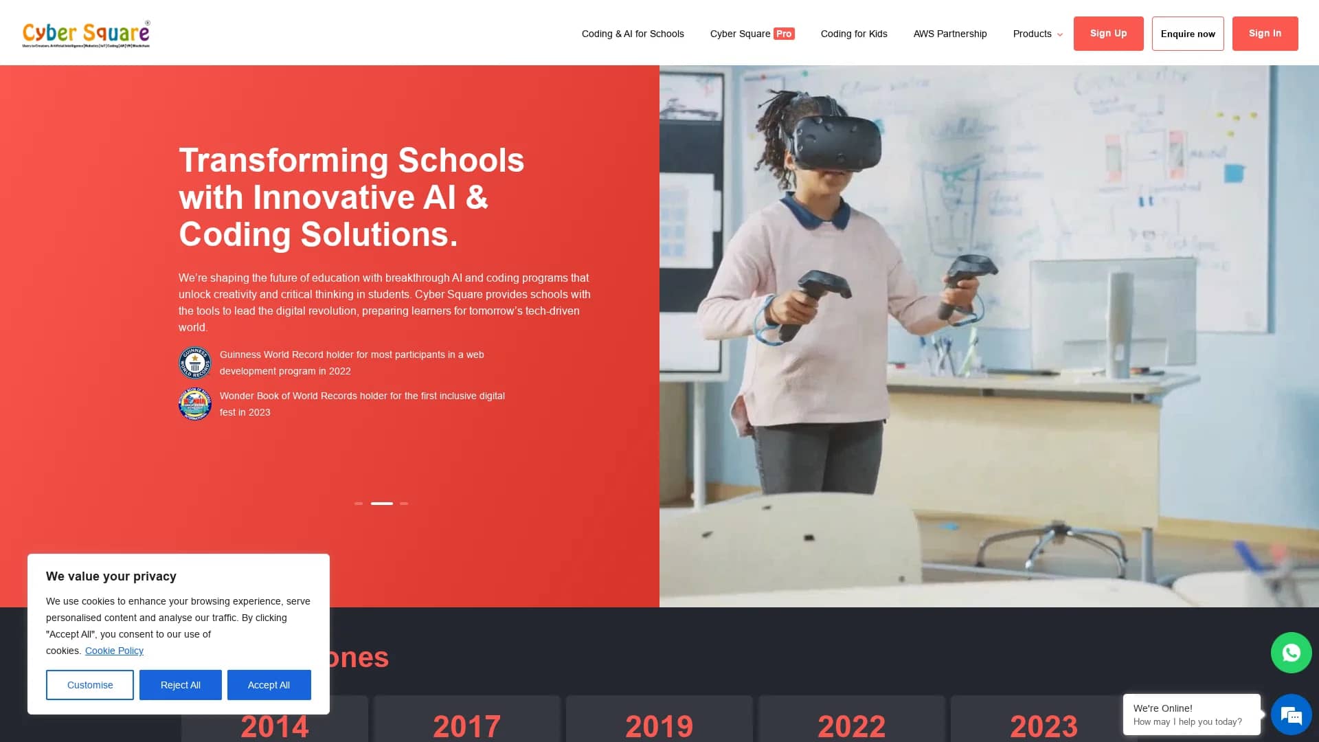 cyber-square homepage