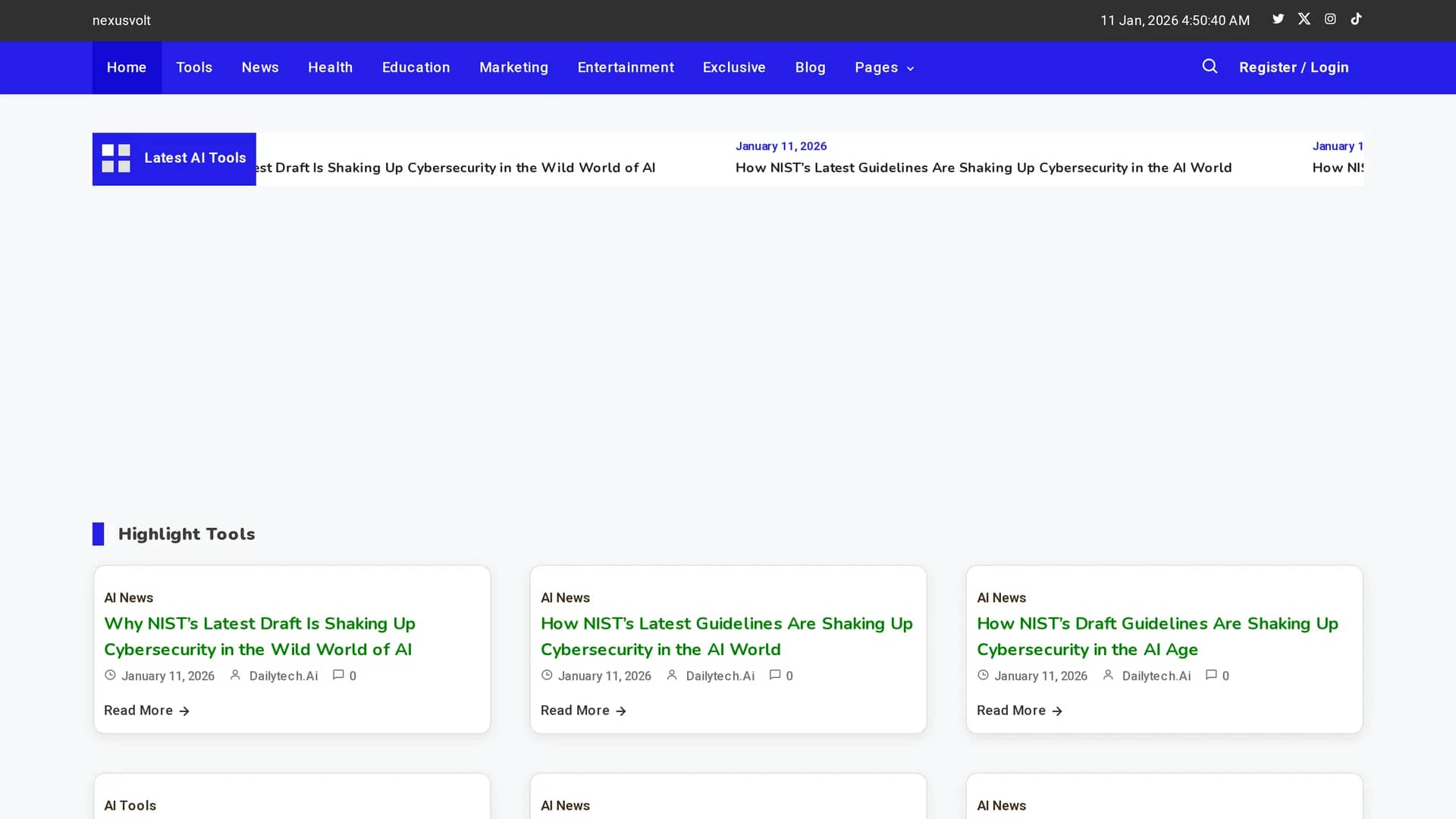 dailytech-ai homepage