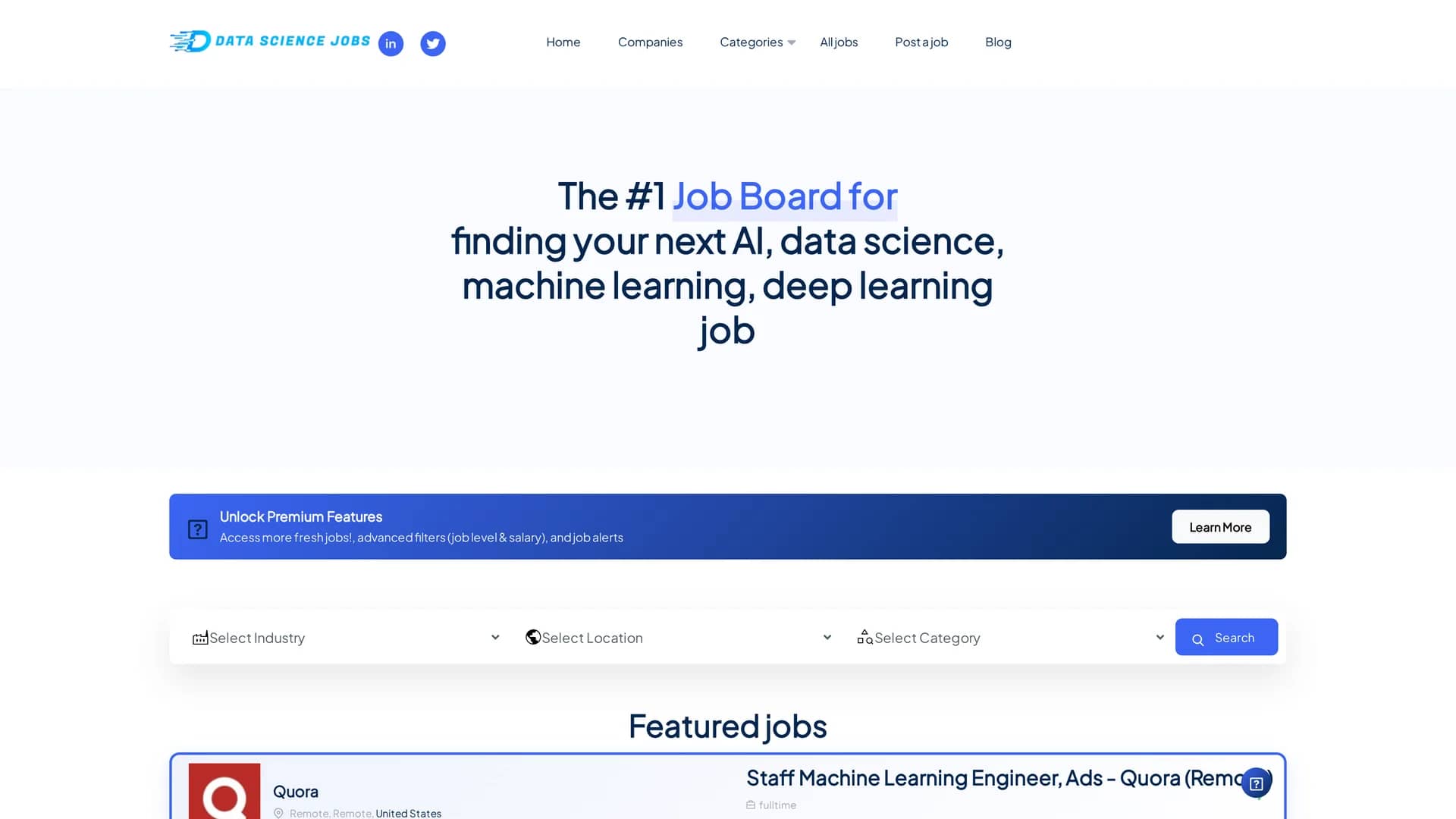 data-science-jobs homepage