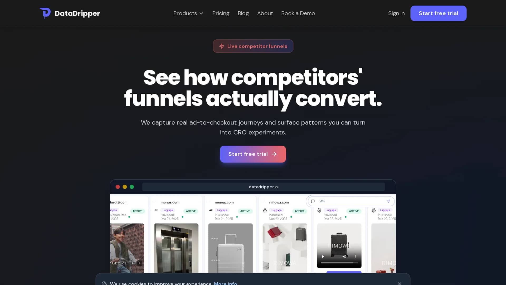 datadripper homepage