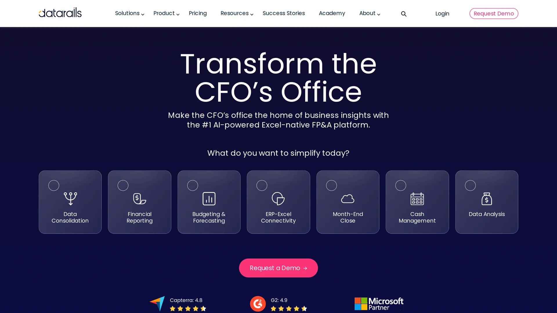 datarails-com homepage