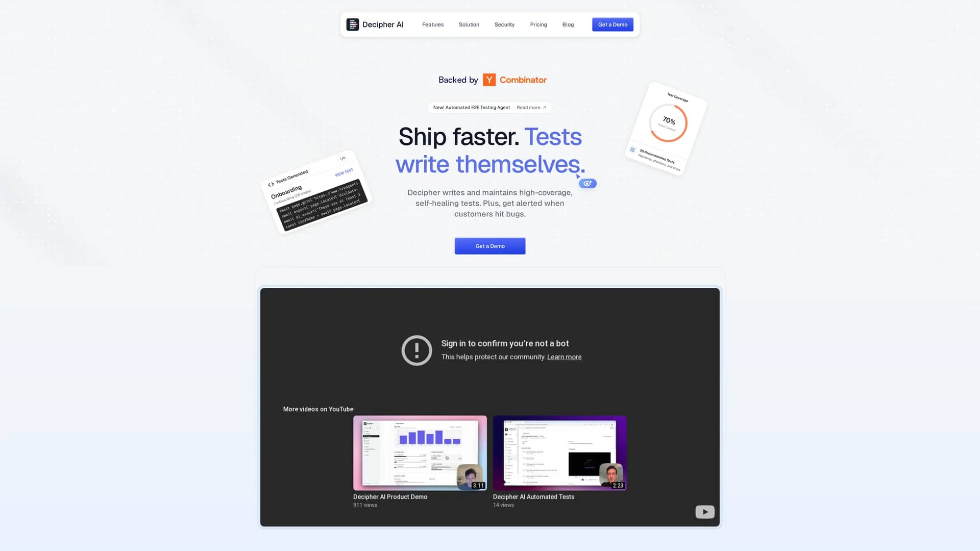 decipher homepage