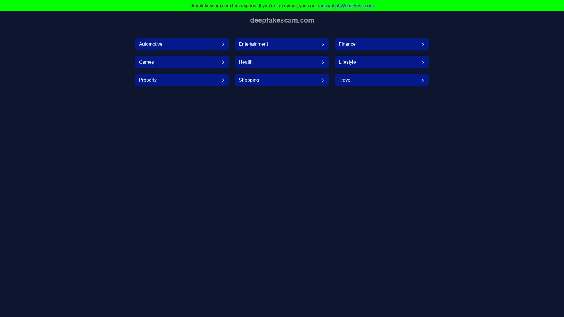 deepfakescam homepage