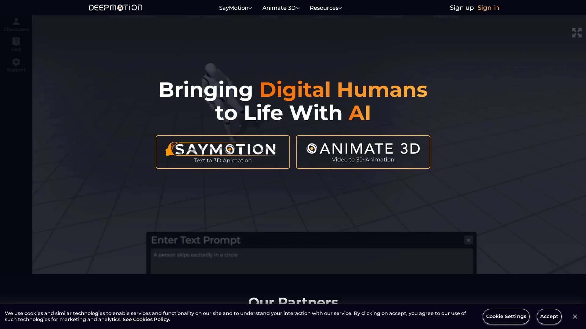 deepmotion homepage