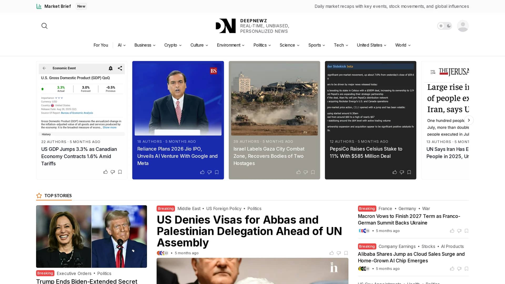 deepnewz homepage