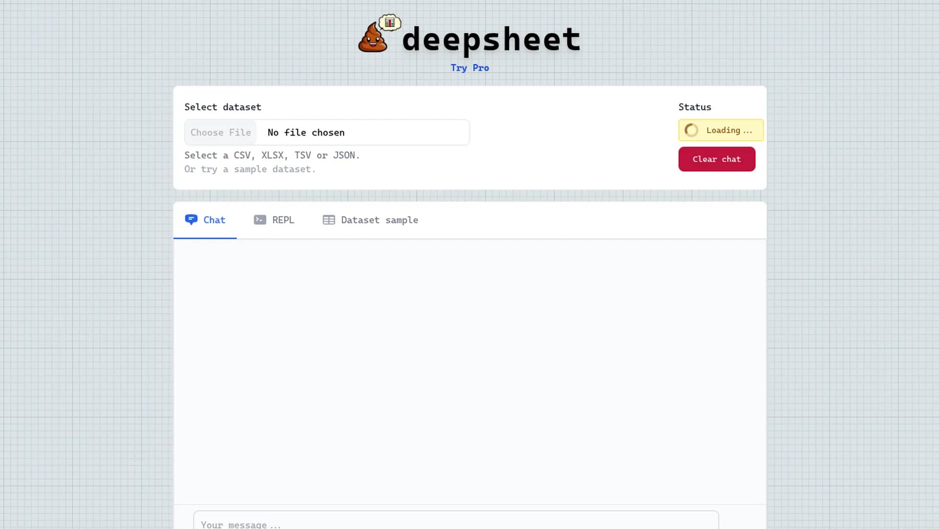 deepsheet homepage