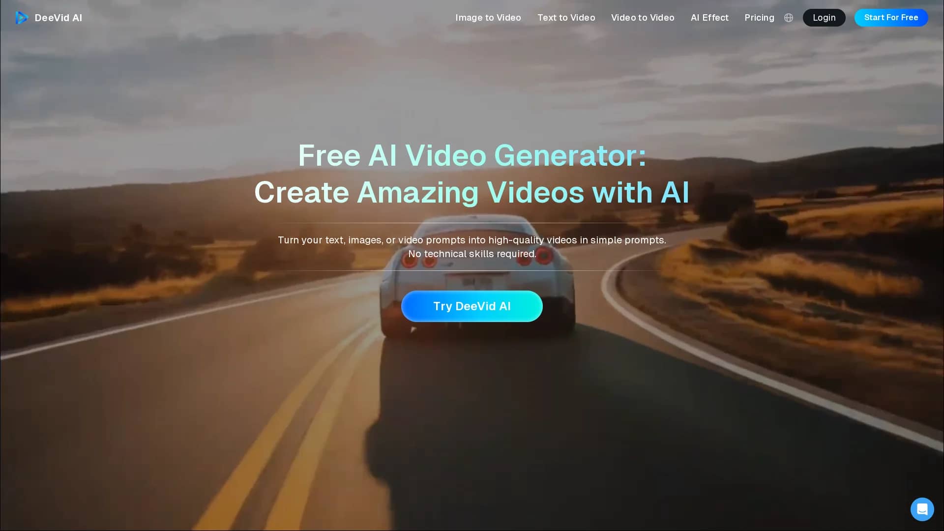 deevid-ai homepage