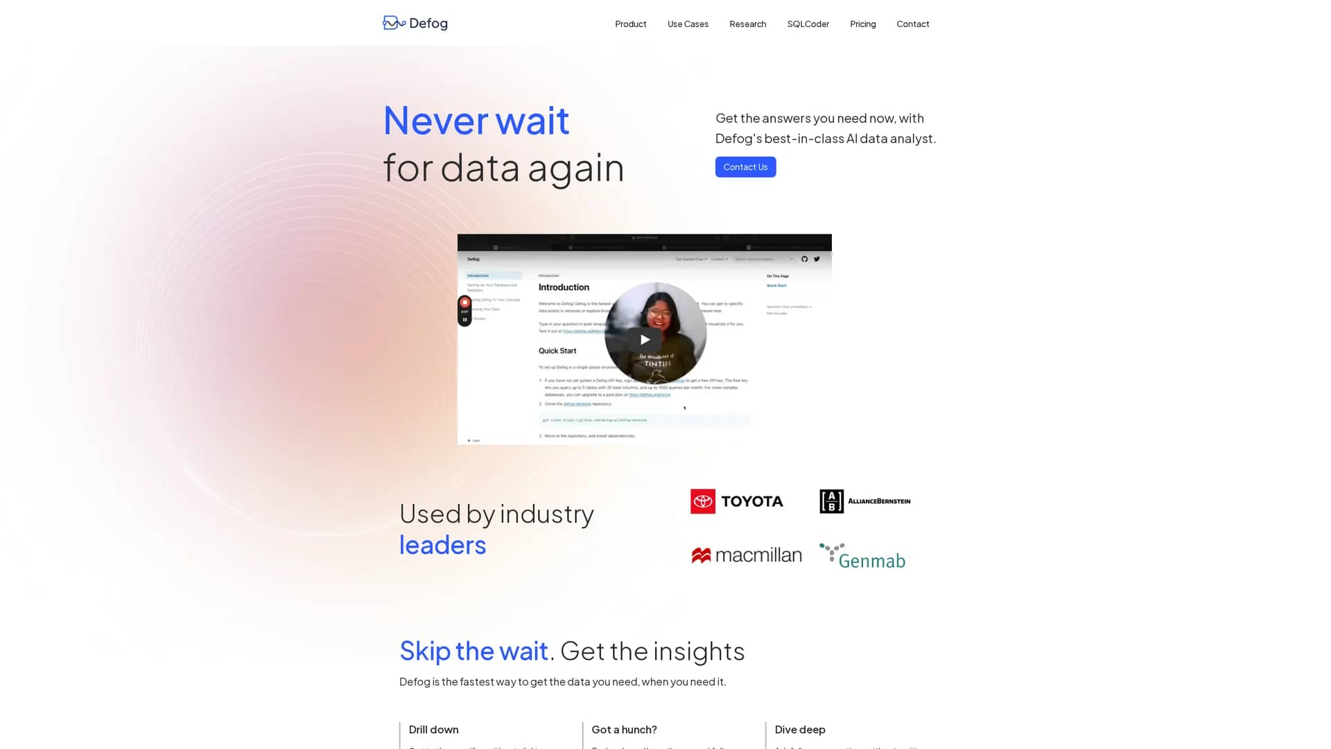 defog homepage