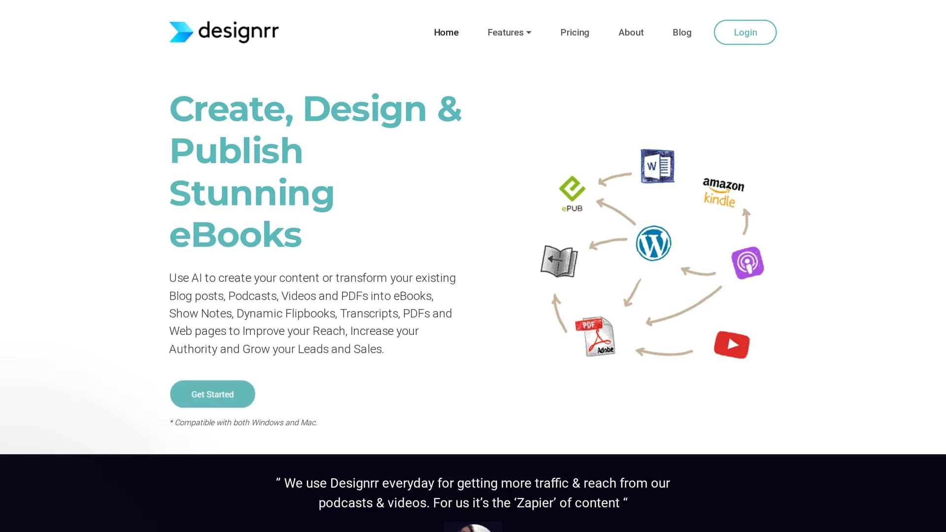 designrr homepage