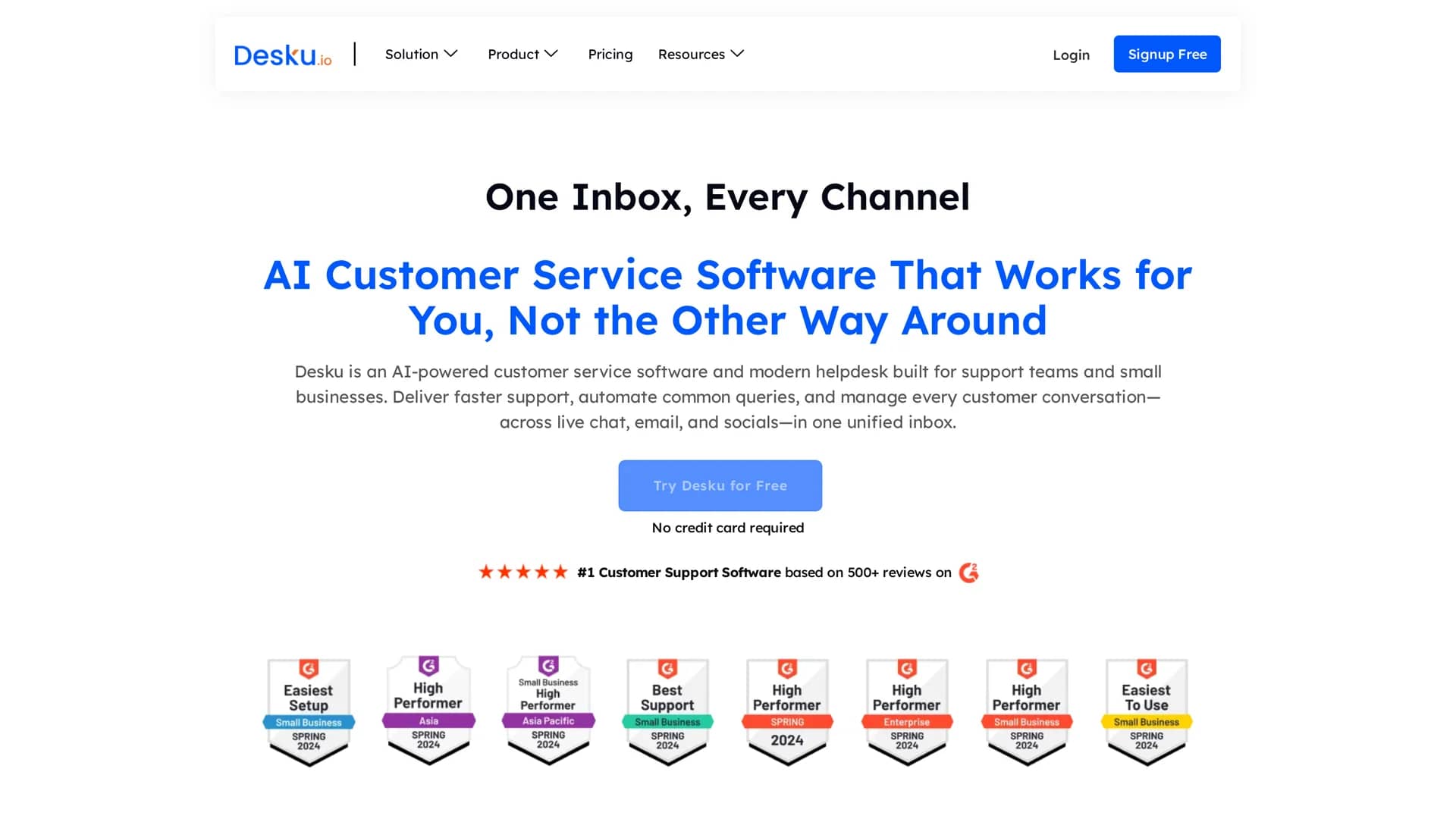 desku homepage