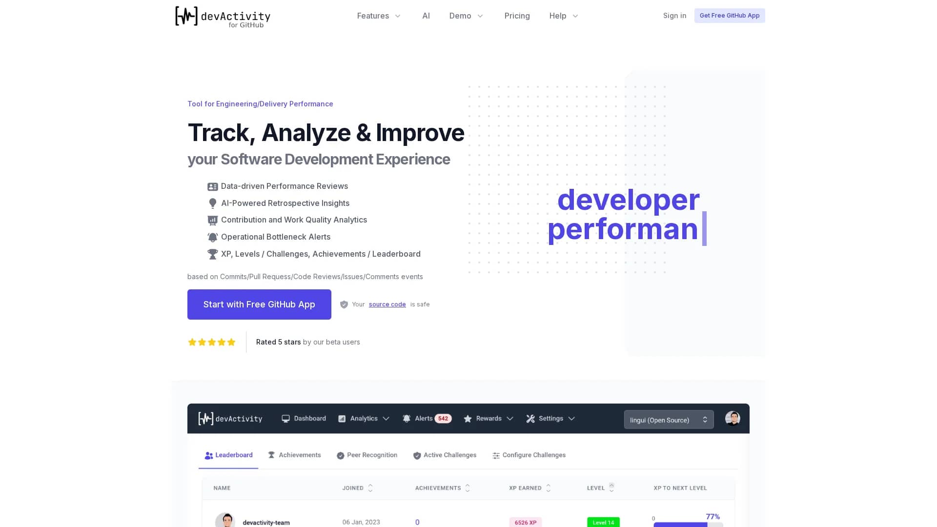 devactivity homepage