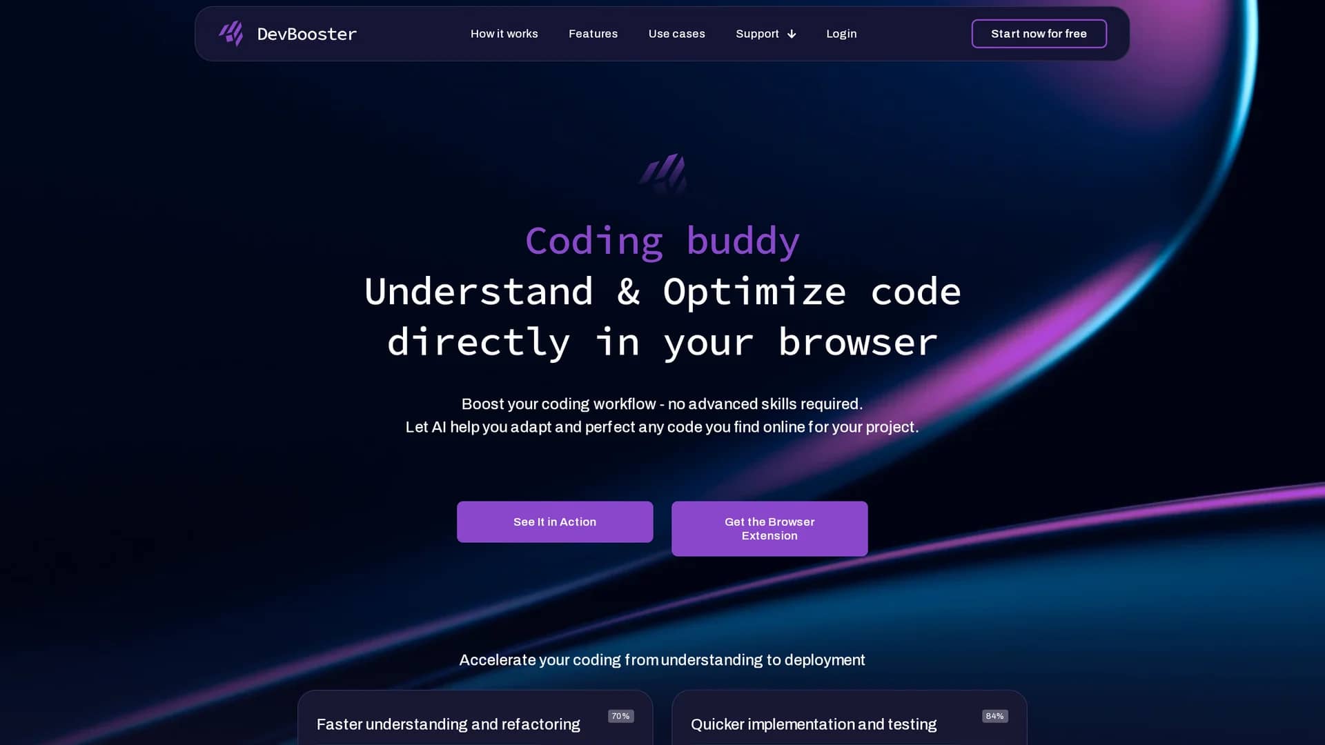 devbooster homepage