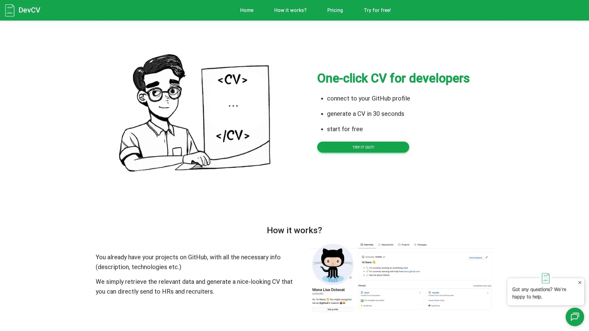 devcv homepage