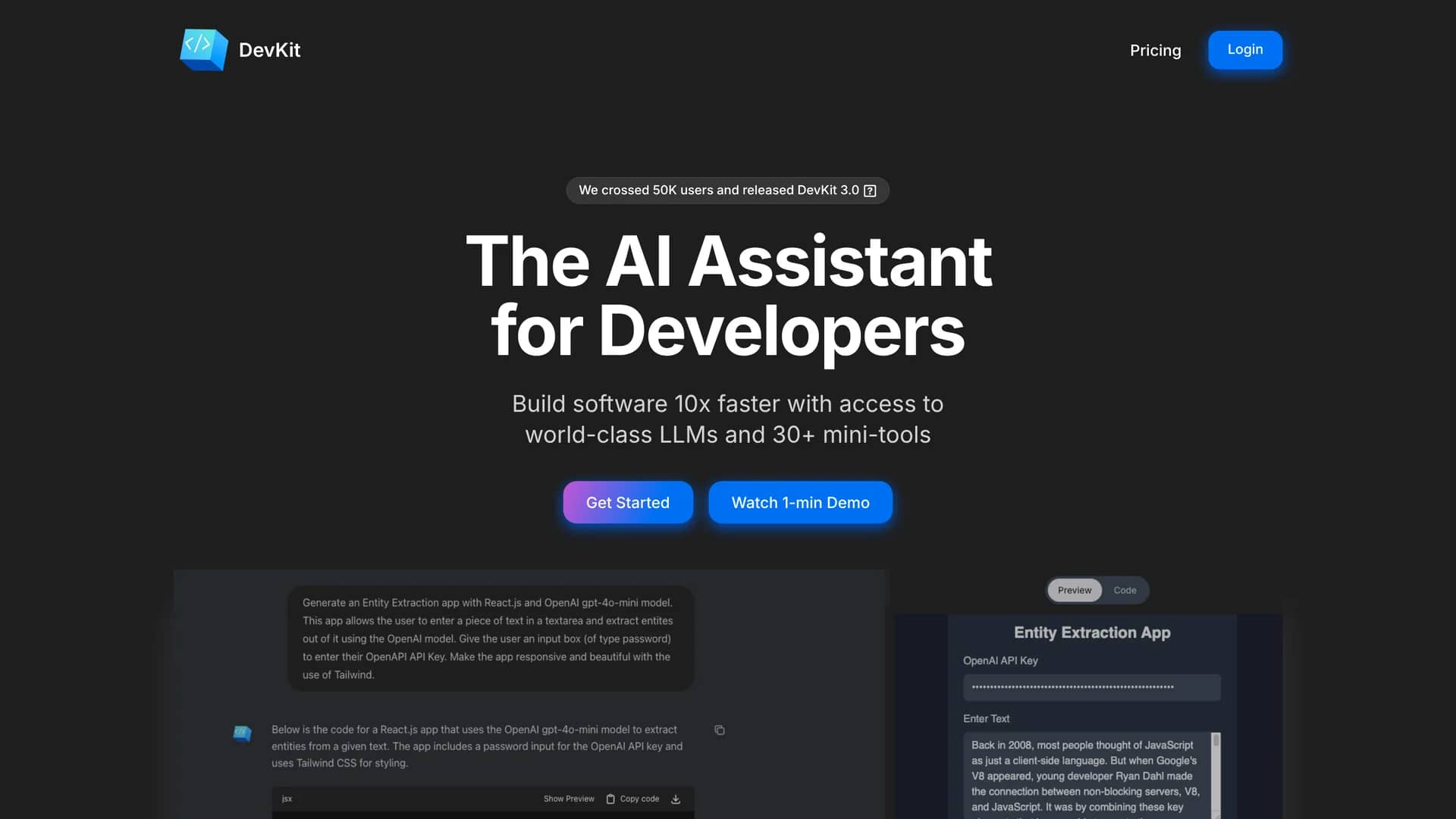 devgpt homepage