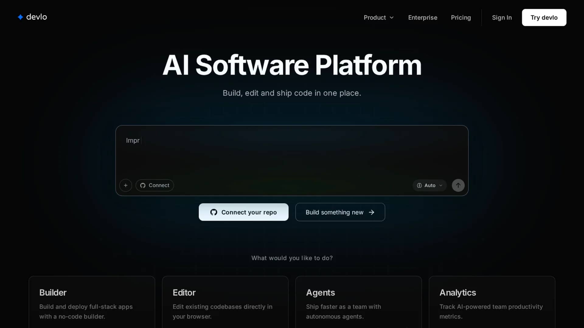 devlo homepage