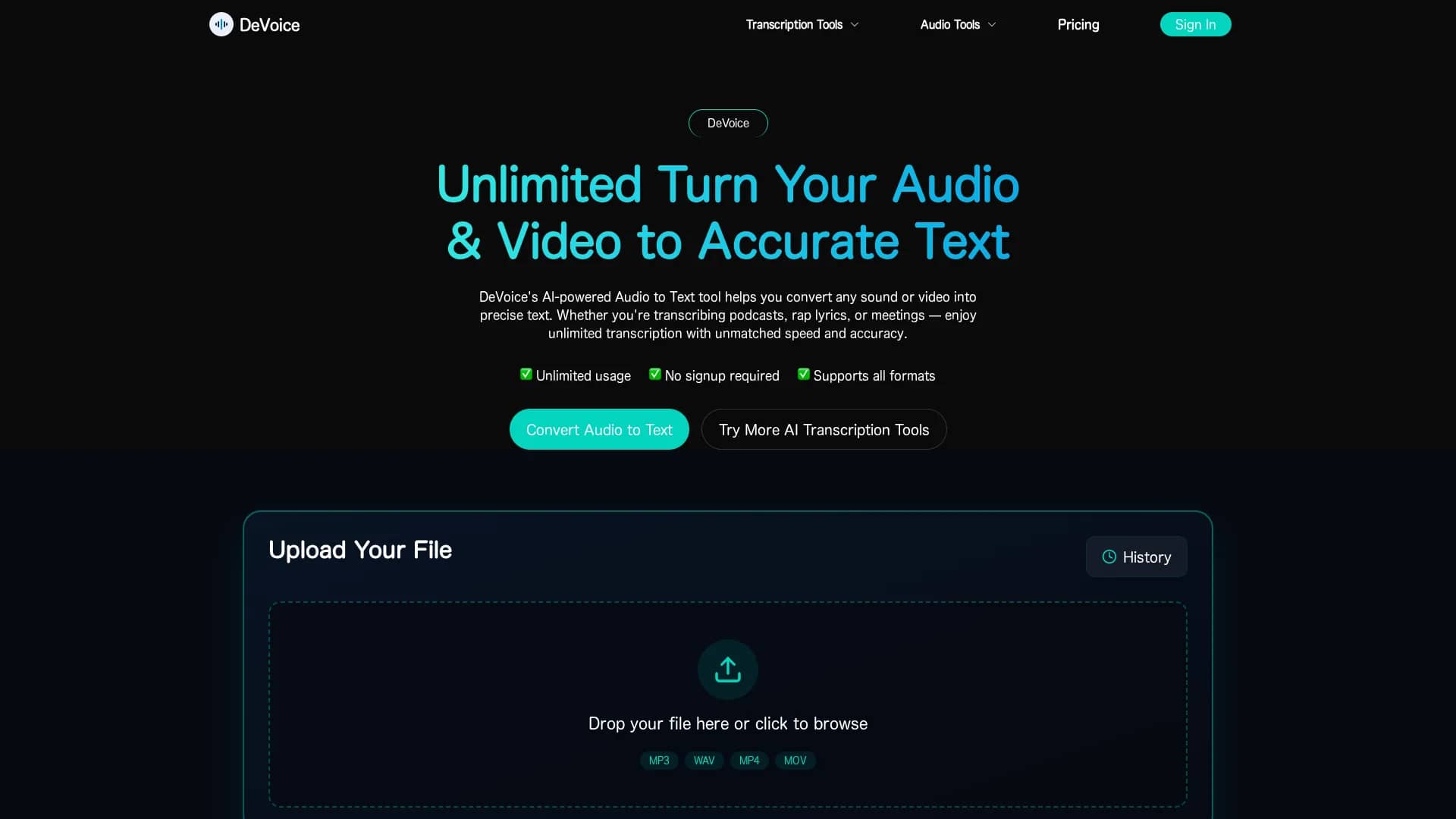 devoice homepage