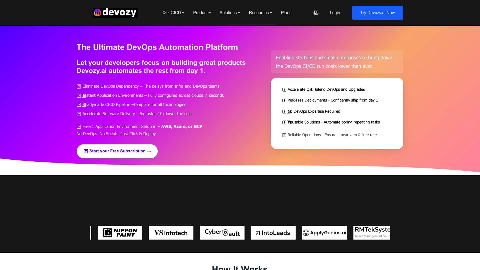 devozy-ai homepage