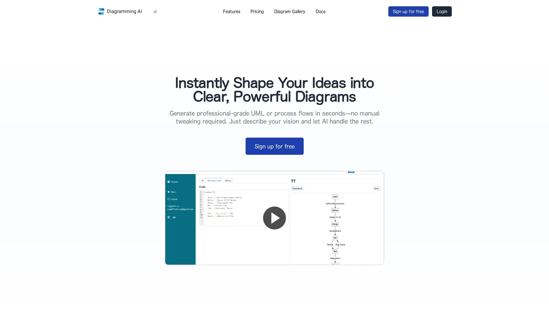 diagramming-ai homepage