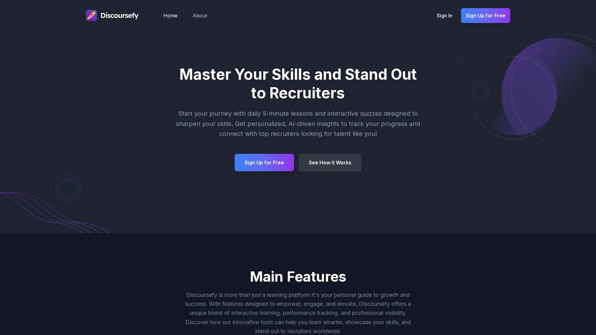 discoursefy homepage