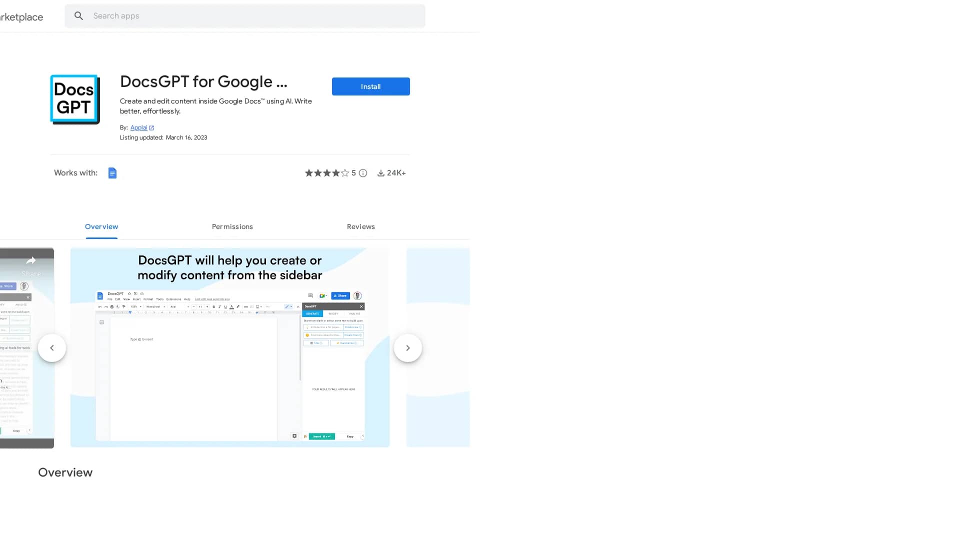 docsgpt homepage