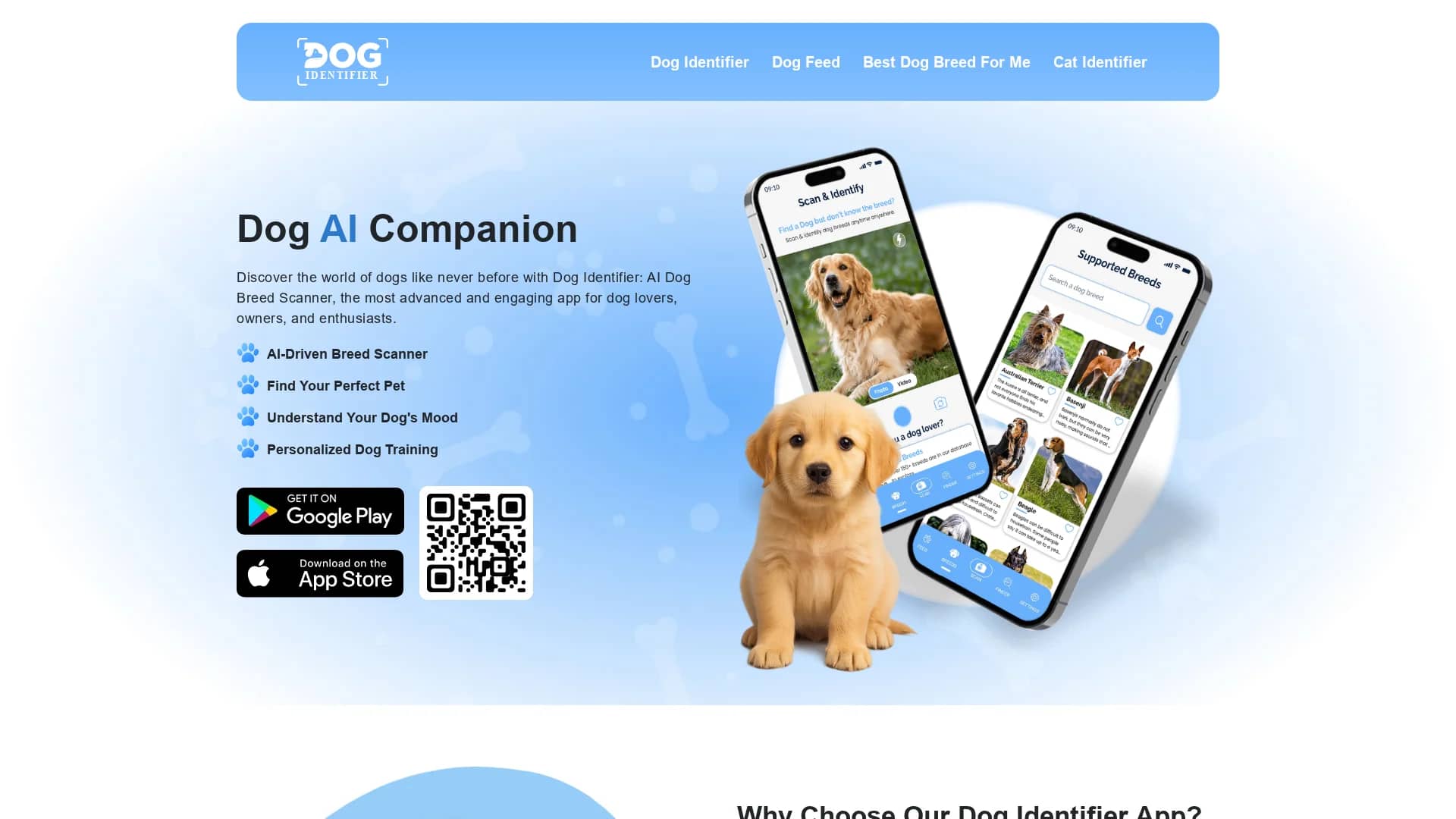 dog-identifier-ai homepage