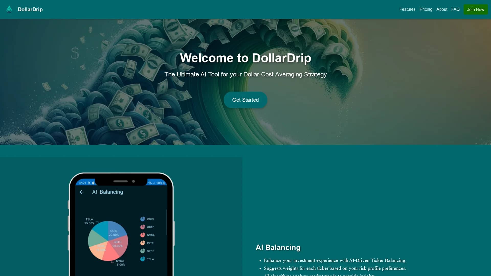 dollardrip-io homepage