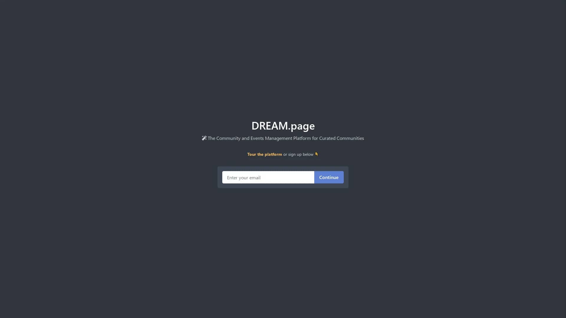 dream-page homepage