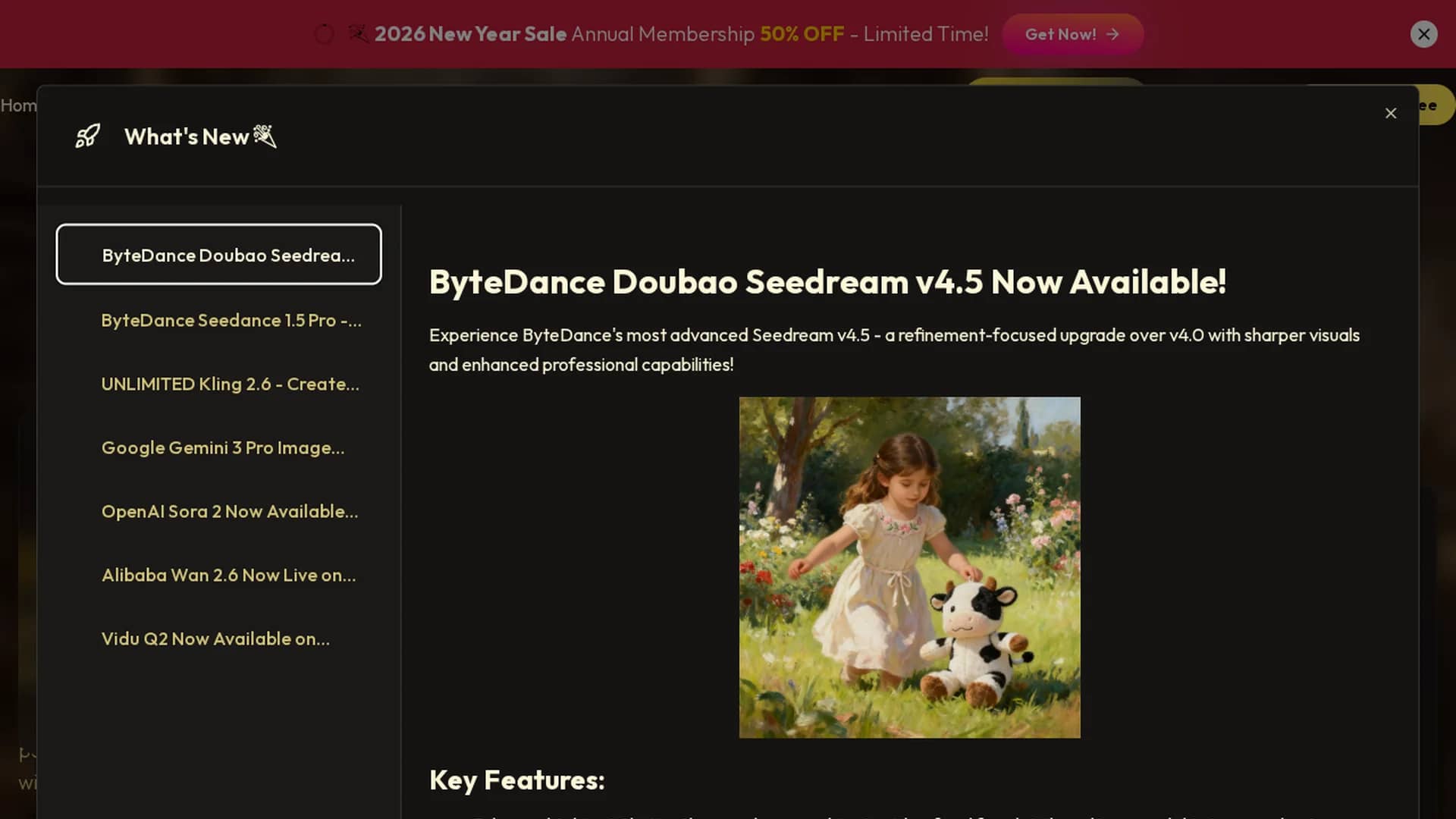 dreamega-ai homepage