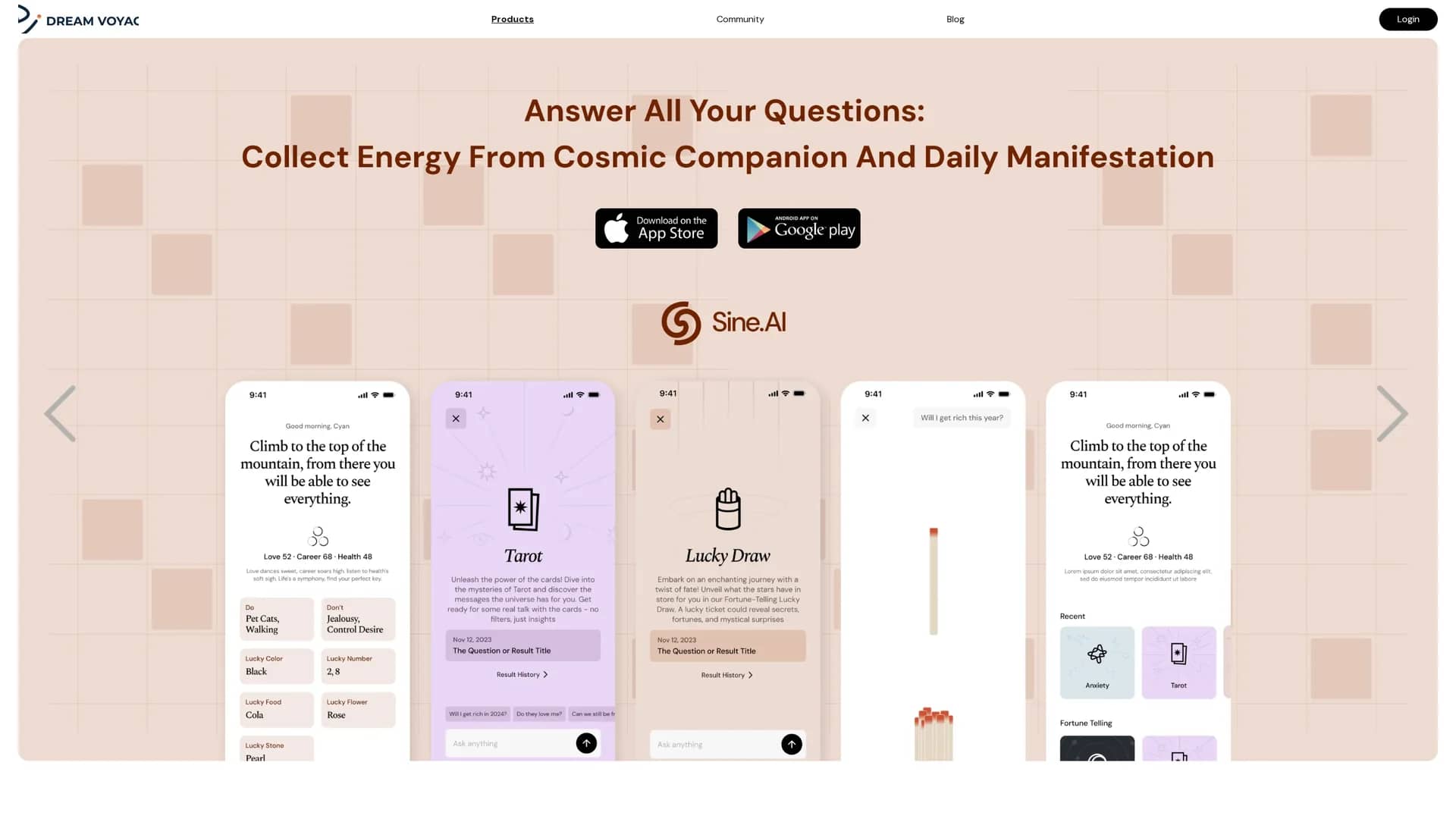 dreamore-ai homepage