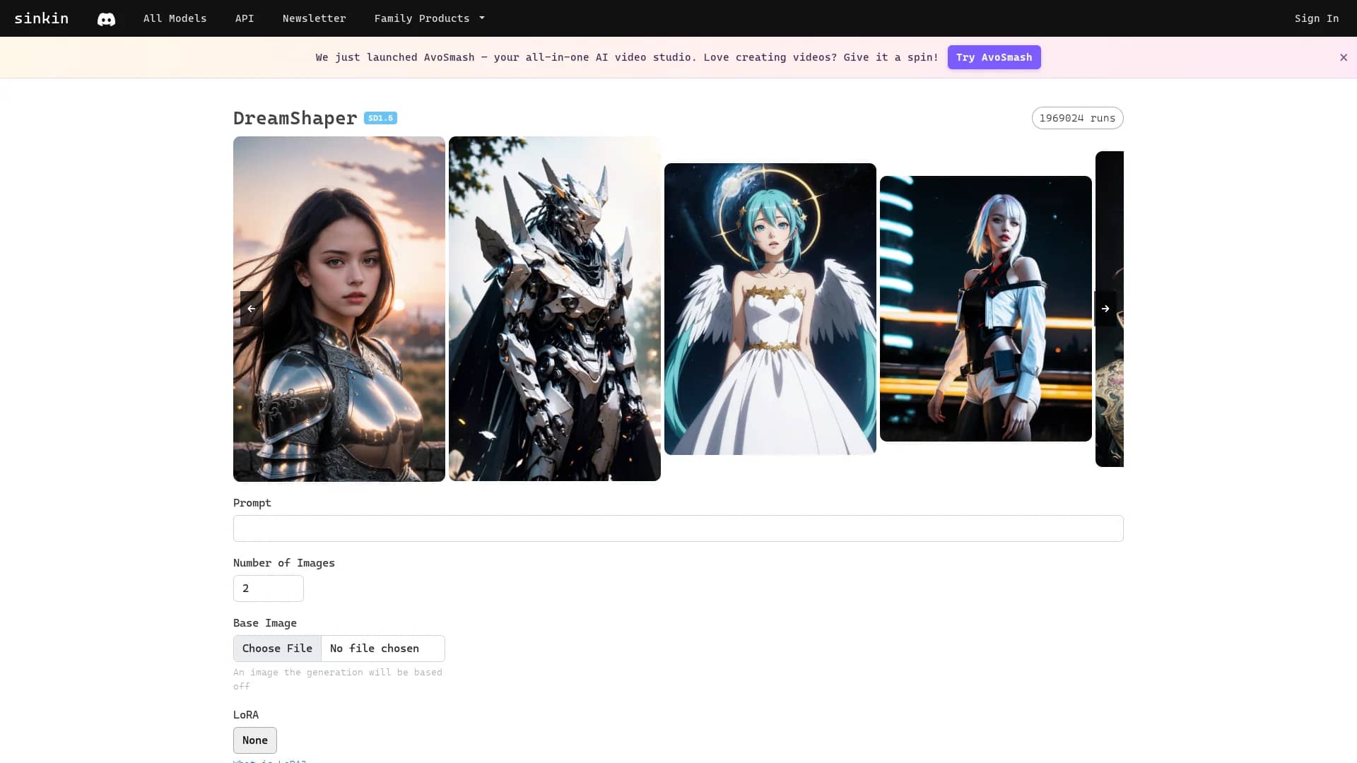 dreamshaper-sinkin homepage
