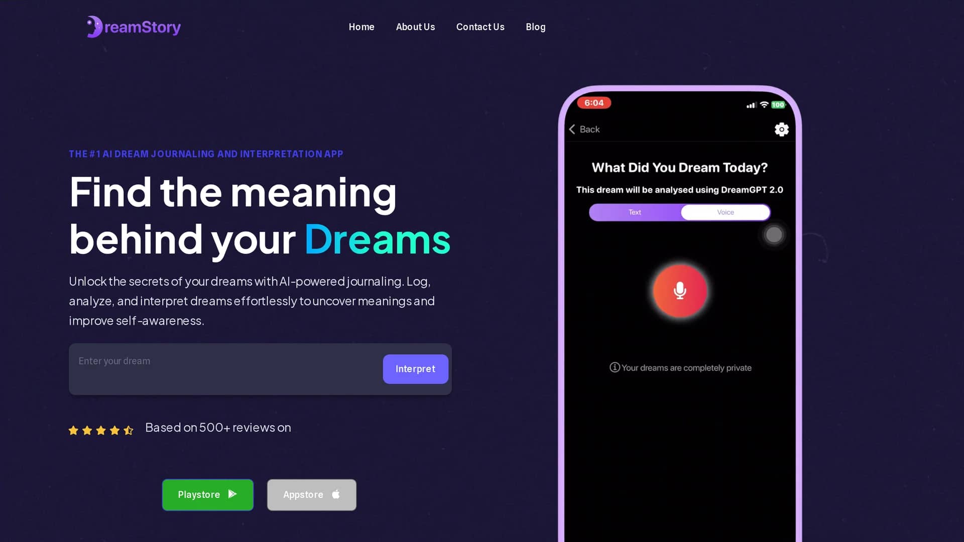 dreamstory homepage