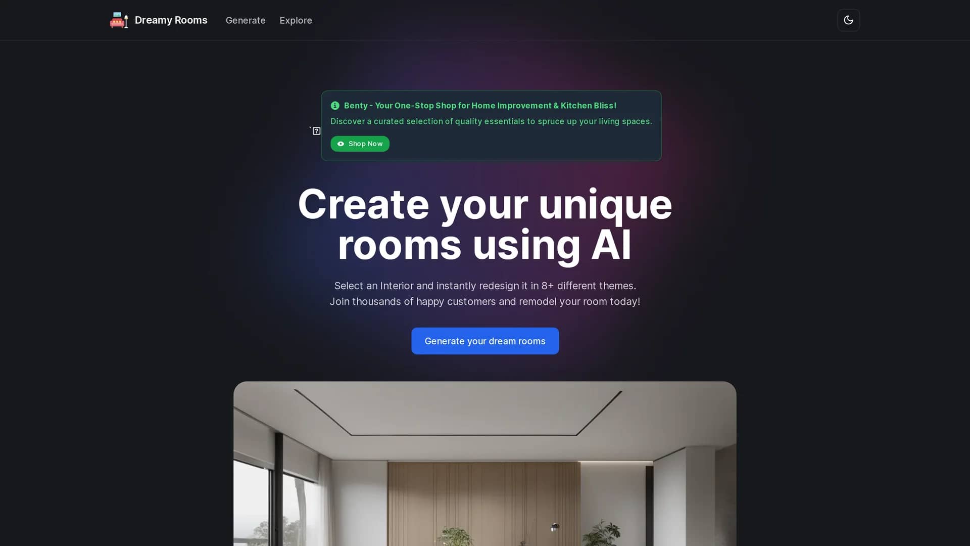dreamyrooms homepage