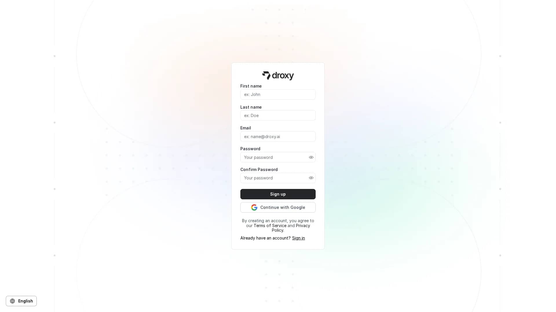 droxy-ai homepage