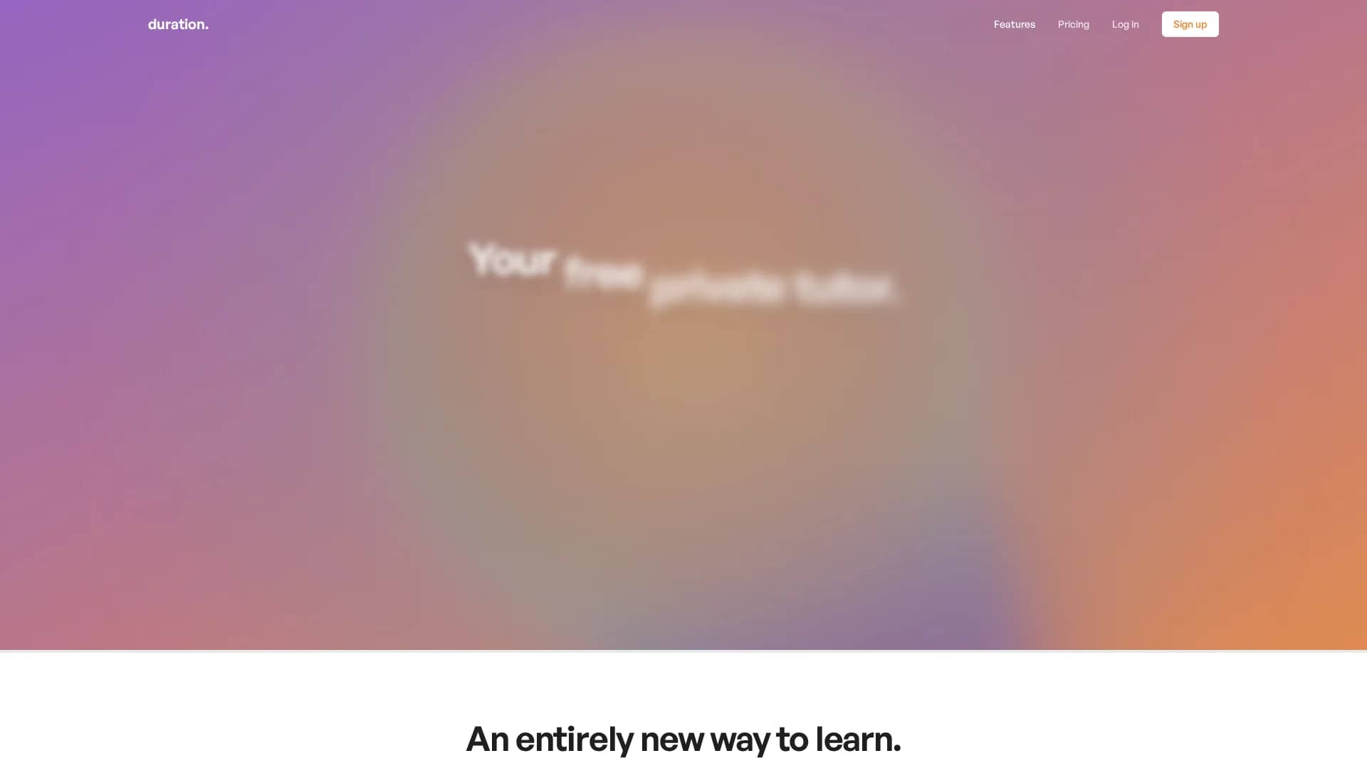 duration-ai homepage