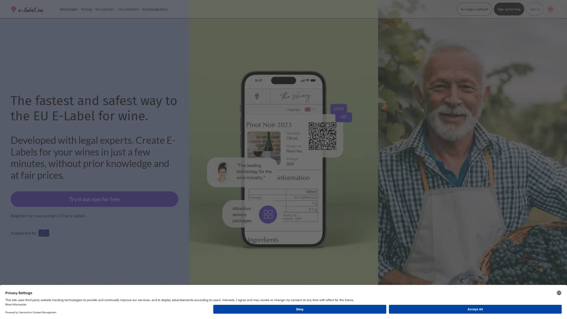 e-label-io homepage