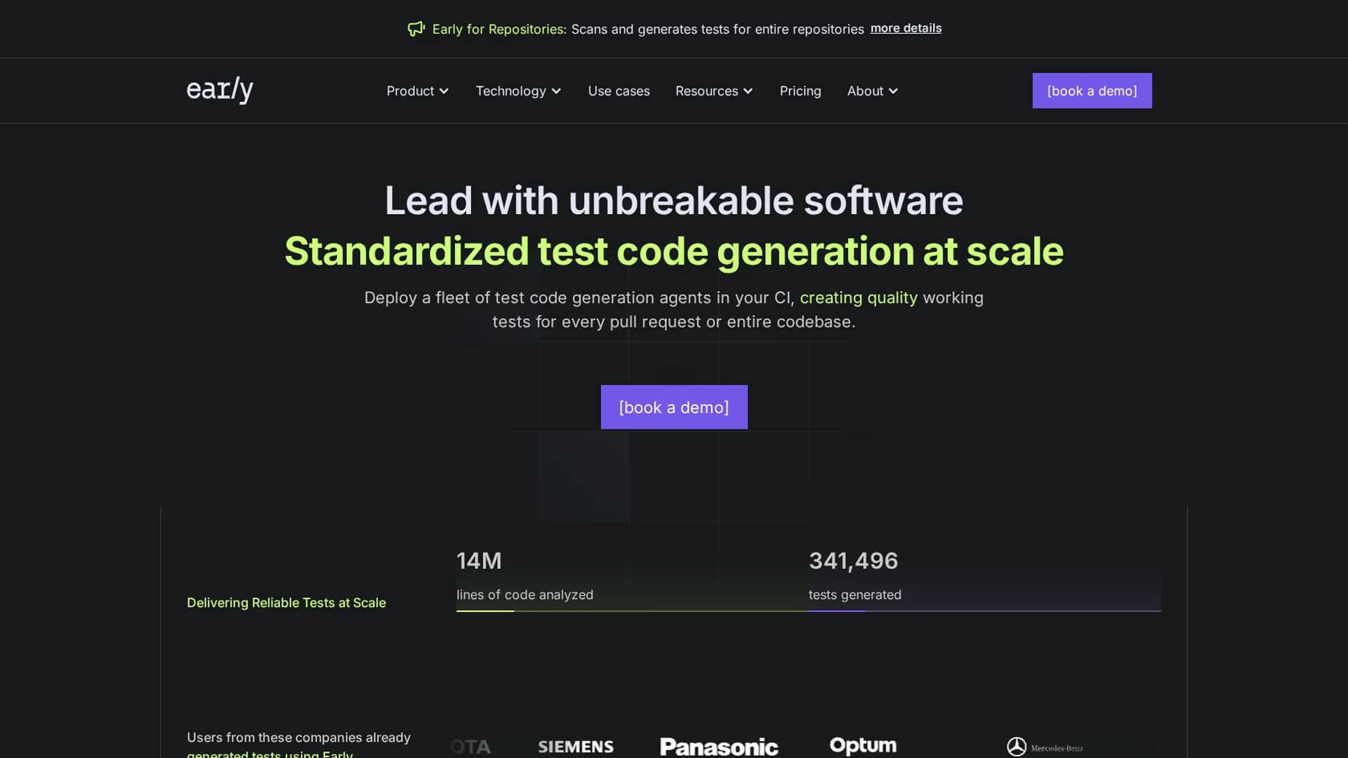 earlyai homepage