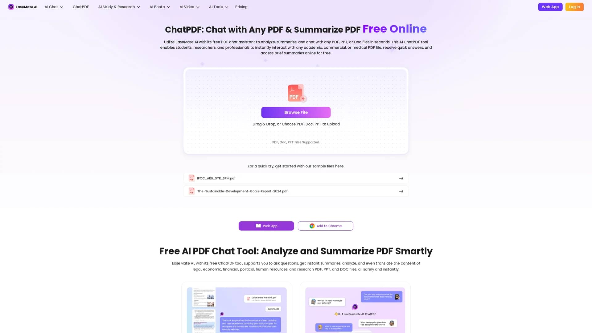 easeus-chatpdf homepage